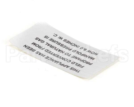 00-421727-00006 Vulcan Hart Plate,Propane To Natural Gas
