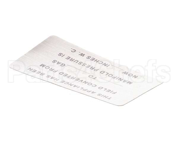 00-421727-00015 Vulcan Hart Label,Conversion (Gas) Blank