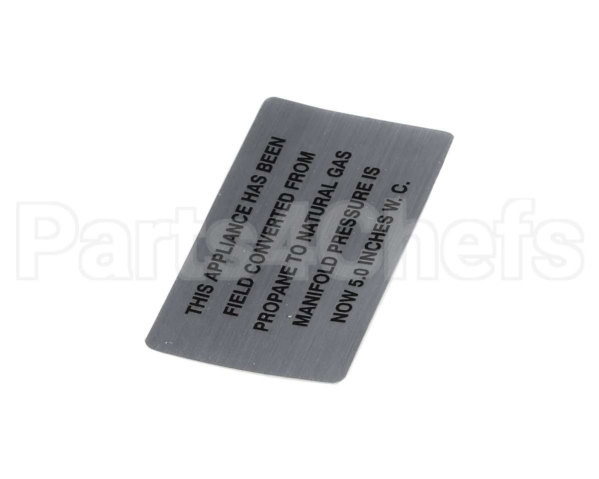 00-421727-00016 Hobart Plate,Propane To Nat Gas (5.0)