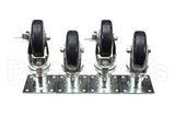 00-421893-000G1 Vulcan Hart Plate Mount Caster Kit, 4 Casters