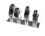 00-421893-000G1 Vulcan Hart Plate Mount Caster Kit, 4 Casters