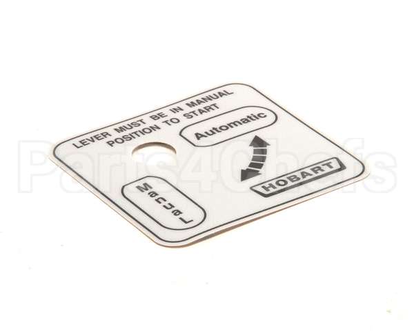00-478274 Hobart Label,Auto/Man (Domestic)