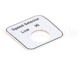 00-478296 Hobart Label,Speed Select (Domestic)