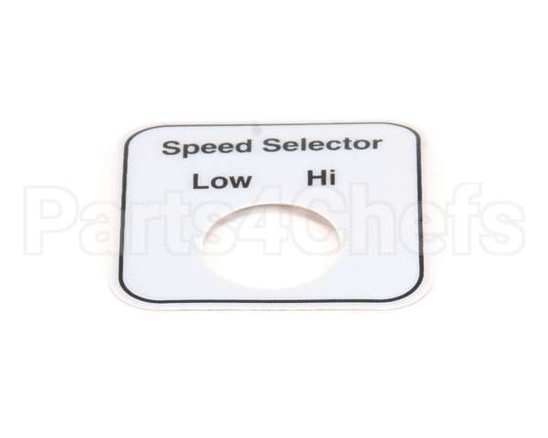 00-478296 Hobart Label,Speed Select (Domestic)