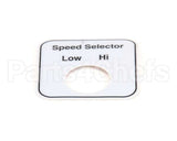 00-478296 Hobart Label,Speed Select (Domestic)