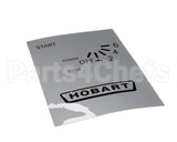 00-811835 Hobart Label,Control Panel Logo
