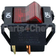 00-819871-00002 Compatible Hobart Switch, On/Off Black Rocker W/ Light
