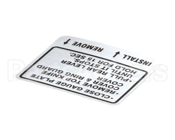 00-914681 Hobart Label, Instruction