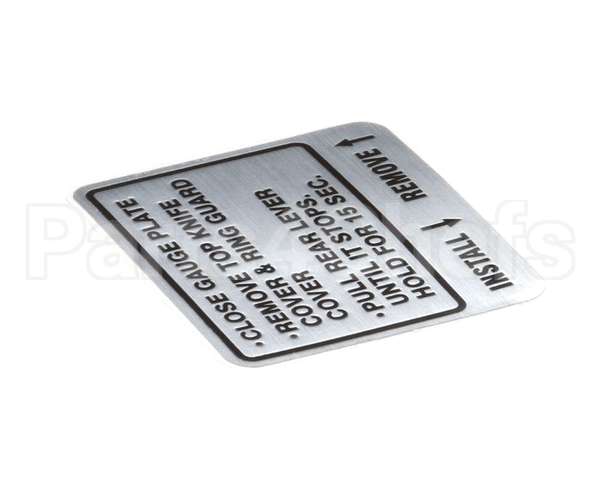 00-914681 Hobart Label, Instruction