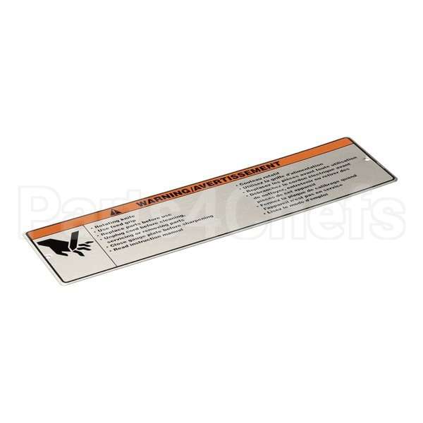 00-916957-00017 Compatible Midwest Appliance Parts Label, Warning