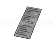 00-950404 Hobart Label, Condensing Cycle