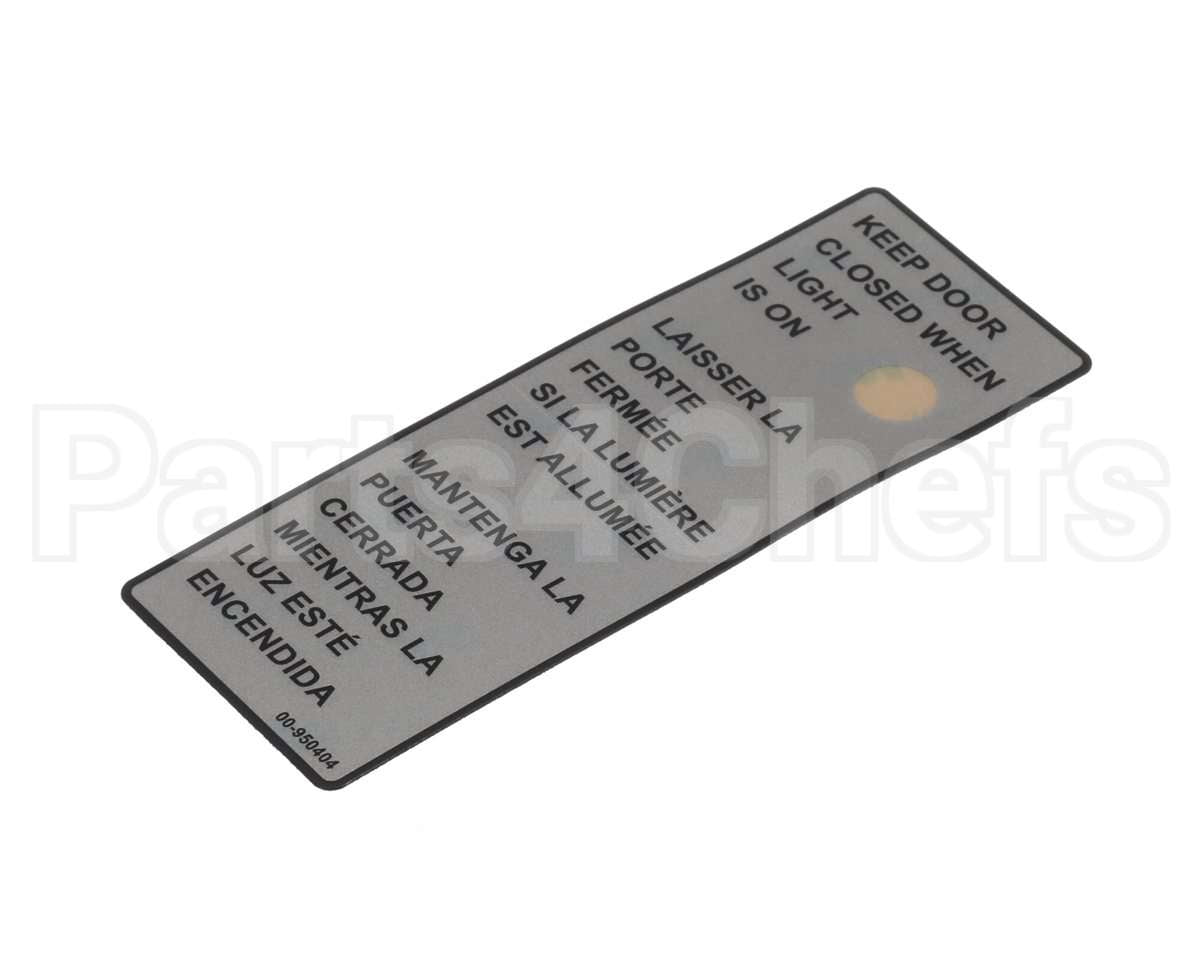 00-950404 Hobart Label, Condensing Cycle