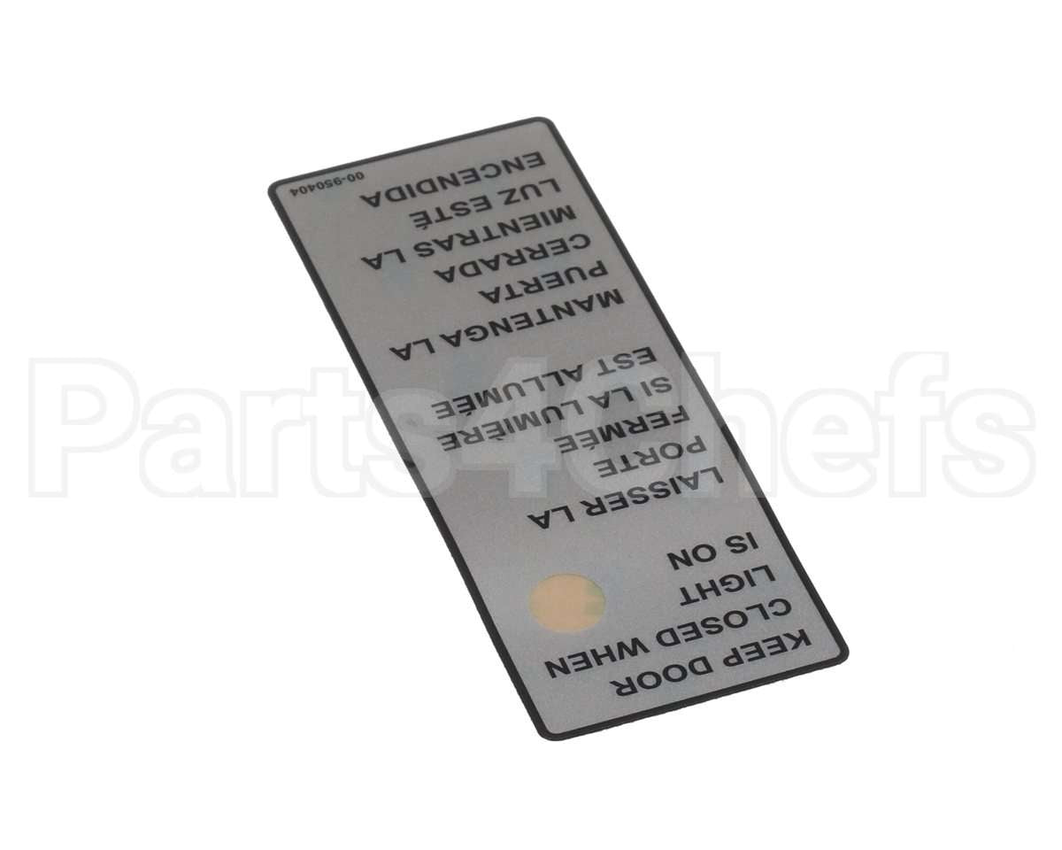 00-950404 Hobart Label, Condensing Cycle