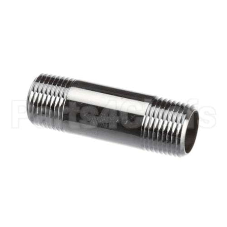 000357-40 T&S Brass Nipple, 3/8Npt X 2 Long, Polished-Chrome