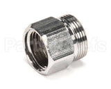 000729-40 T&S Brass Hose Inlet Nut, Chrome-Plated Brass