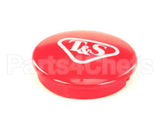 001193-19NS T&S Brass Snap-In Index Button, Red (T&S Logo)