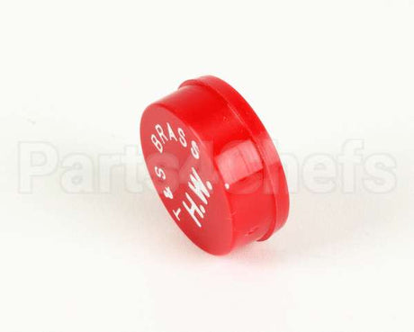 001194-45 T&S Brass Snap-In Index Button, Red (Hot Water)