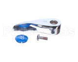 001636-45NS T&S Brass Lever Handle, Blue Index (T&S Logo), Scr