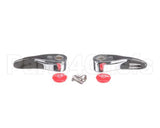 001637-45NS-M2 T&S Brass New-Style Lever Handles, Red Indexes (T&