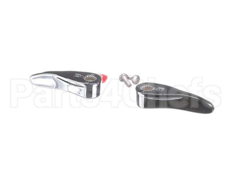001637-45NS-M2 T&S Brass New-Style Lever Handles, Red Indexes (T&