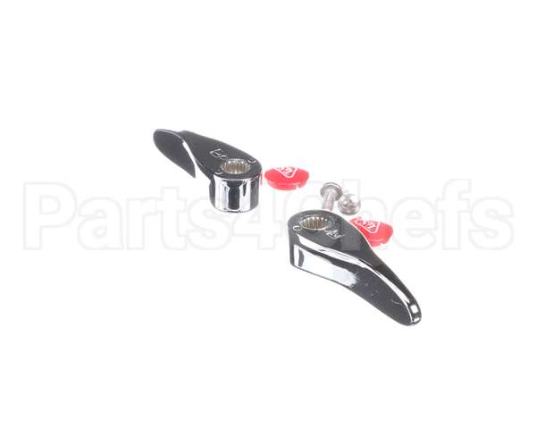 001637-45NS-M2 T&S Brass New-Style Lever Handles, Red Indexes (T&