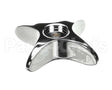 002521-45NS T&S Brass 4-Arm Kitchen Handle, Chrome-Plated