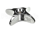 002521-45NS T&S Brass 4-Arm Kitchen Handle, Chrome-Plated