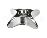 002521-45NS T&S Brass 4-Arm Kitchen Handle, Chrome-Plated