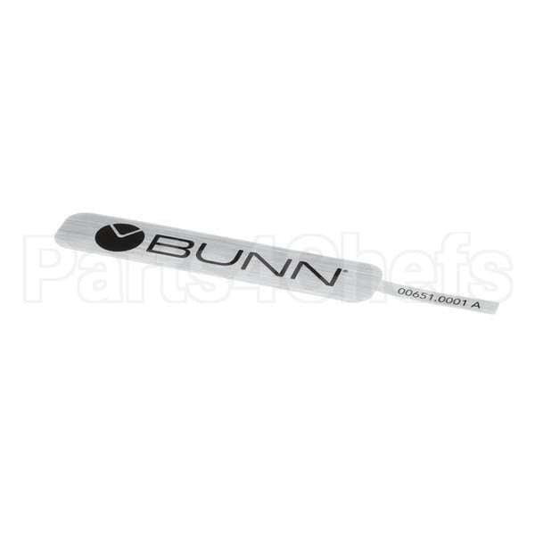 00651.0001 Compatible Bunn Decal, Bunn-Black On Silver
