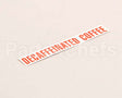 00879.0000 Bunn Decal, Decaffeinated Coffee