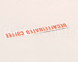 00879.0000 Bunn Decal, Decaffeinated Coffee