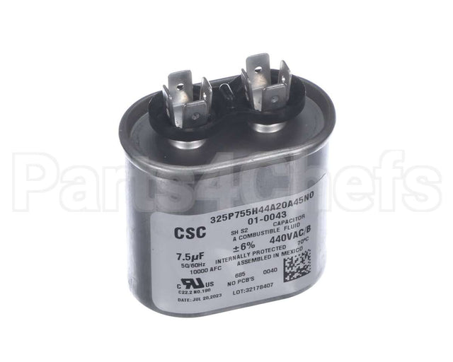 01-0043 Nortek Run Cap,Oval,440V,7.5Uf