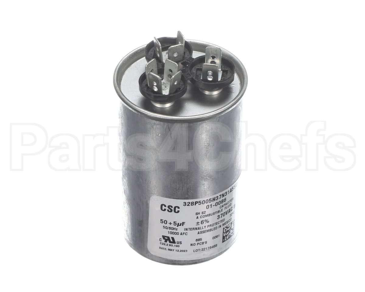 01-0086 Nortek Run Cap,Dual Round,370V,5+50Uf