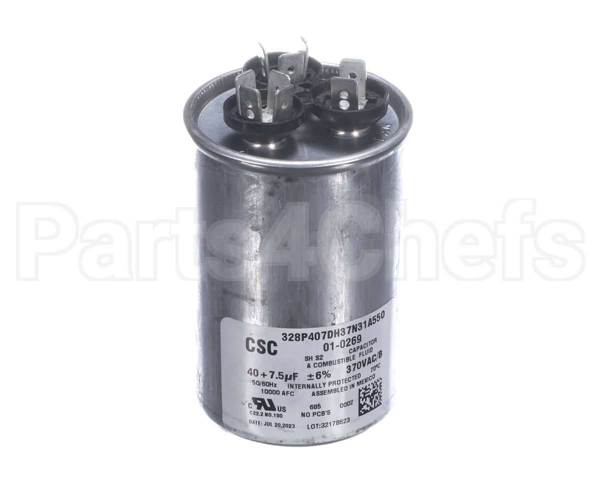 01-0269 Nortek Run Cap,Round,370V,7.5+40Uf