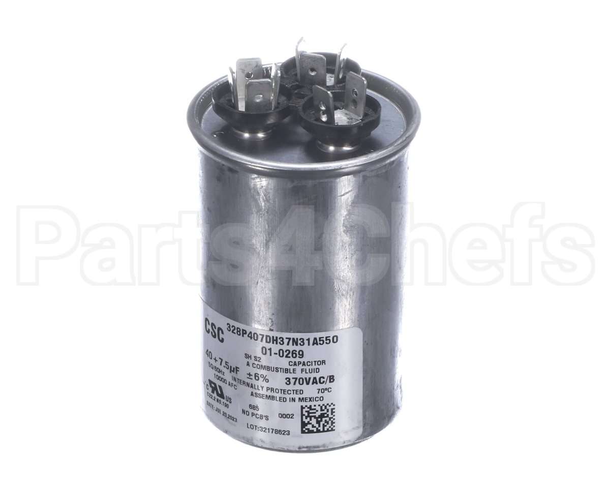 01-0269 Nortek Run Cap,Round,370V,7.5+40Uf