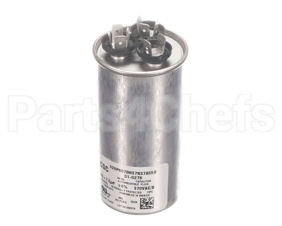 01-0276 Nortek Run Cap,Dual Round,370V,7.5+60Uf