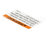 01-403175-00538 Berkel Label, Tray Warning