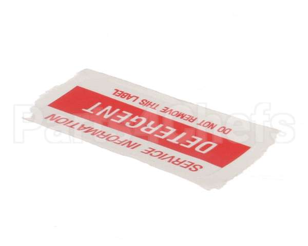 01000485 Glastender Decal, .75X1.877, Detergent
