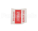 01000485 Glastender Decal, .75X1.877, Detergent