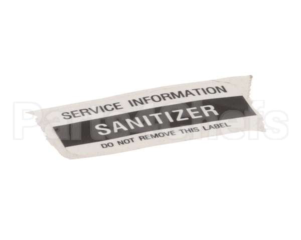 01000486 Glastender Decal, .75X1.877, Sanitizer