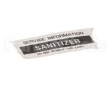 01000486 Glastender Decal, .75X1.877, Sanitizer