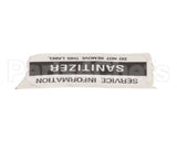 01000486 Glastender Decal, .75X1.877, Sanitizer