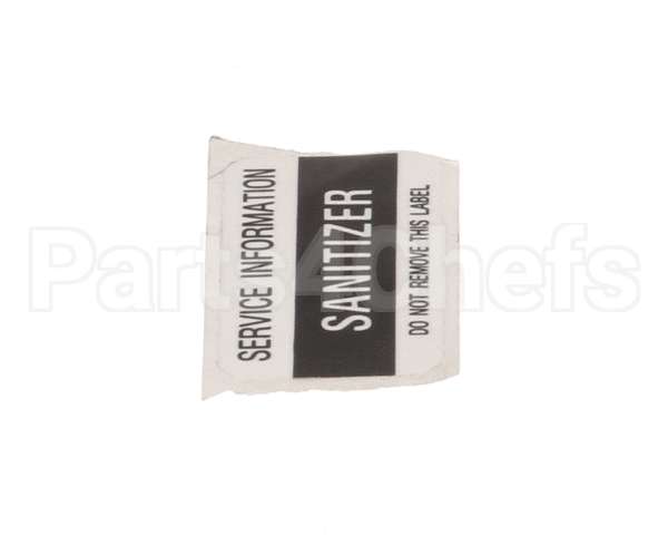 01000486 Glastender Decal, .75X1.877, Sanitizer