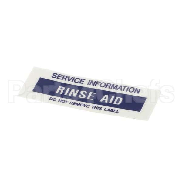 01000489 Compatible Glastender Decal, .75X1.877, Rinse Aid, G