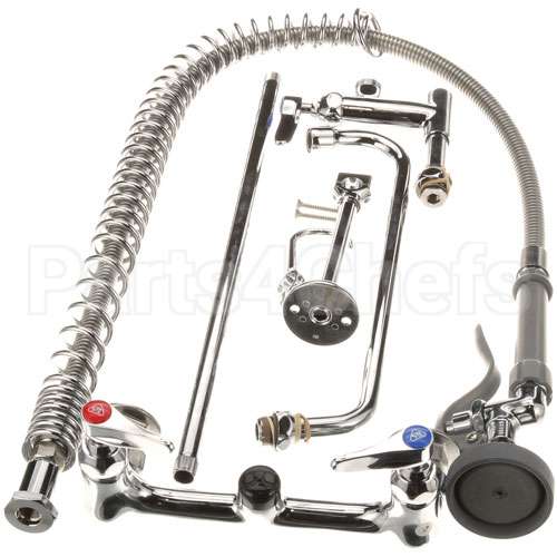0133ADF12B Compatible TS Brass Pre Rinse Wall Mnt W/ Add-On