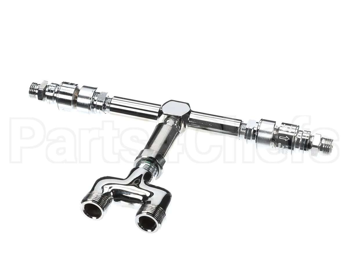 017212-40 T&S Brass Y Fitting & Vb Swivel Tee W/ (2) Vacuum