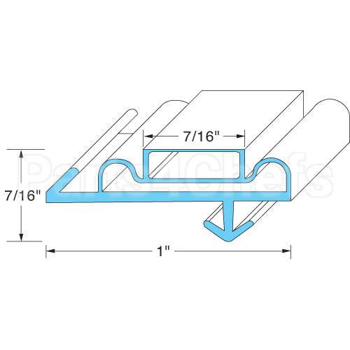 02-10090-0009 Compatible Anthony Door Gasket 25-1/4 W X 64 L Od