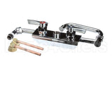03000465 Glastender Faucet, Backsplash Mount With 18" Double