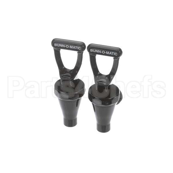 03260.1000 Compatible Bunn Faucetassembly, Plastic Blk 2Pk