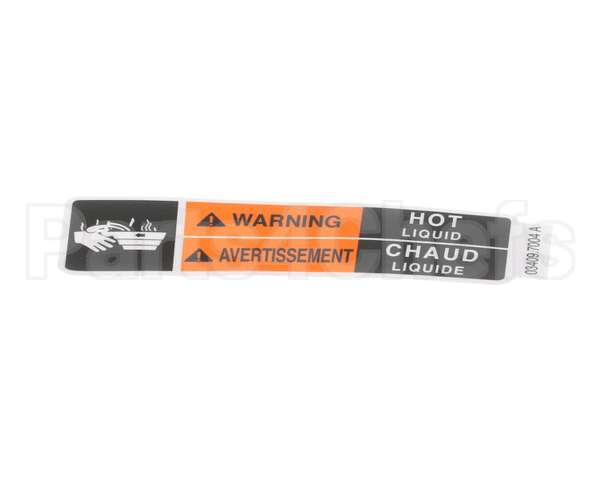 03409.7004 Bunn Decal, Wrn-Hot Liq 15.4Rad Eng/Fr